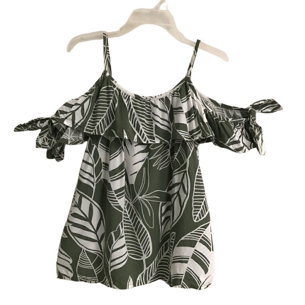 Old Navy Hawaiian cold shoulder blouse S–6/7‎